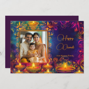 Mit Foto und benutzerdefiniertem Text Happy Diwali