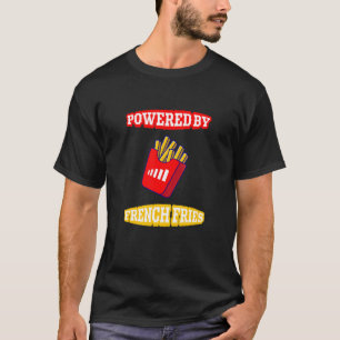 Mit französischen Fries versorgt der französische  T-Shirt