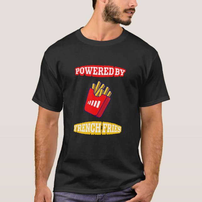 Mit französischen Fries versorgt der französische  T-Shirt (Vorderseite)