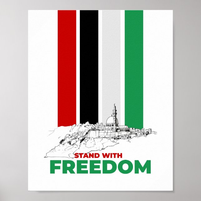 Mit Freiheit stehen Poster (Vorne)