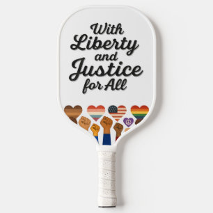 Mit Freiheit und Gerechtigkeit für alle Protestfre Pickleball Schläger