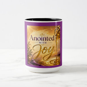 Mit Freude gesalbt Zweifarbige Tasse