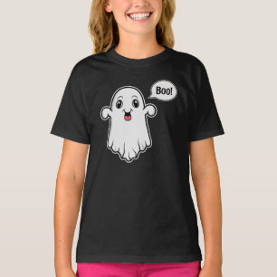 Mit freundlichen Gesichter Cartoon Ghost Sprichwor T-Shirt
