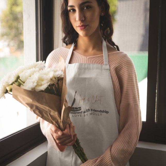 Mit Freundschafts-Chop und Chat besetzt Lange Schürze (Von Creator hochgeladen)