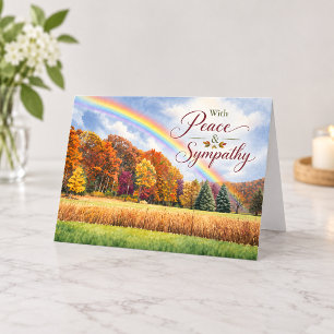 Mit Frieden und Mitgefühl Herbst-Regenbogen Beilei Karte