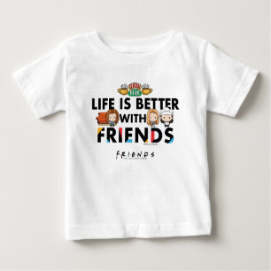 Mit FRIENDS™ Chibi Kunst ist das Leben besser Baby T-shirt