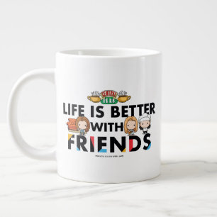 Mit FRIENDS™ Chibi Kunst ist das Leben besser Jumbo-Tasse