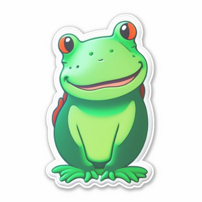 Mit Froschstickersammlungen Spaß machen Aufkleber (Vorderseite)