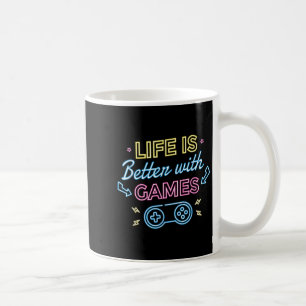 Mit Games L Gaming Gamer Video Gam ist das Leben b Kaffeetasse