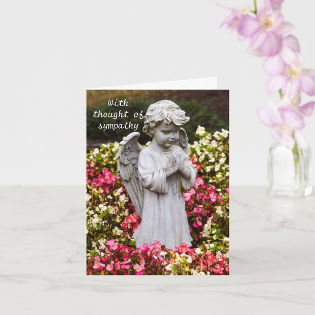 Mit Gedanken Beileid geklappt Grußkarte Karte (Orchidee)