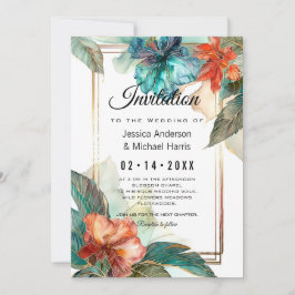 Mit Gedicht auf der Rückseite Hibiskus Serenade Pa Einladung