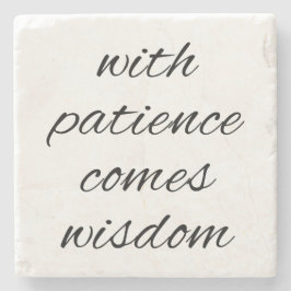 Mit Geduld Marmorstein Untersetzer