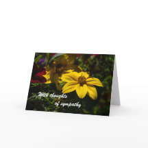 Mit geklappter Beileid-Grußkarte