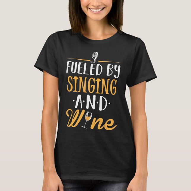 Mit Gesang und Wein gespeist T-Shirt (Vorderseite)