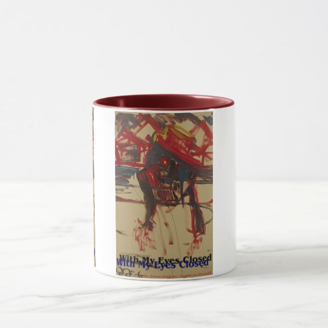 mit geschlossenen Augen Tasse (Zentrum)