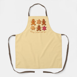 Mit Gewürzgingerbrot hergestellte Weihnachtskekse Schürze