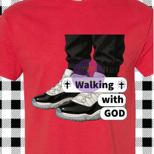 Mit GOD spazieren - Christlich T-Shirt