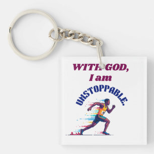 Mit Gott bin ich unaufhaltsam Schlüsselanhänger