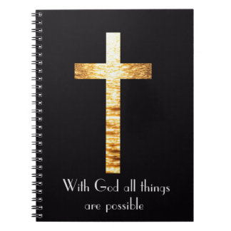 Mit Gott Gold Kreuz Spiral Journal Notizbuch Notizblock