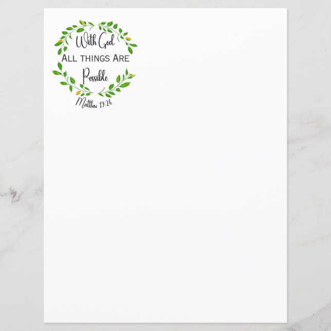 Mit Gott ist alles möglich (Vorderseite)