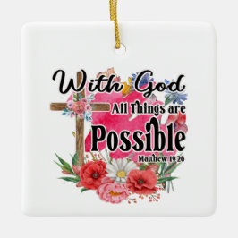 Mit Gott ist alles möglich Christliche Bibel Keramikornament