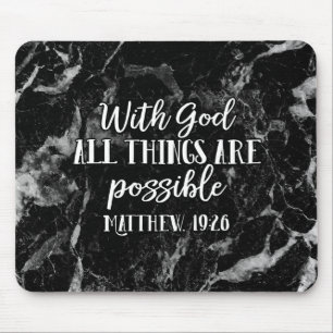 Mit Gott ist alles möglich Christliche Bibel Mousepad