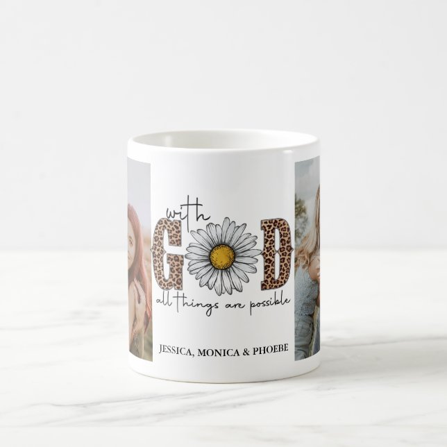 "Mit Gott ist alles möglich" Foto Tasse (Mittel)
