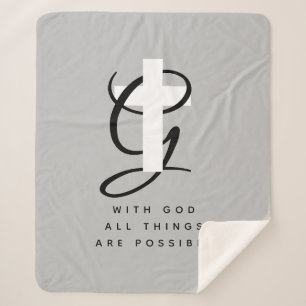 Mit Gott ist alles möglich, kundengrau Sherpadecke