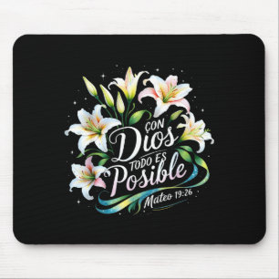 Mit Gott ist alles möglich Matthäus 19:26 Geschenk Mousepad