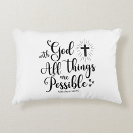 Mit Gott ist alles möglich - Matthew 19:26 Dekokissen