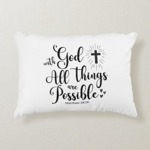 Mit Gott ist alles möglich - Matthew 19:26 Dekokissen