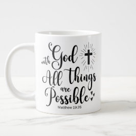 Mit Gott ist alles möglich - Matthew 19:26 Jumbo-Tasse