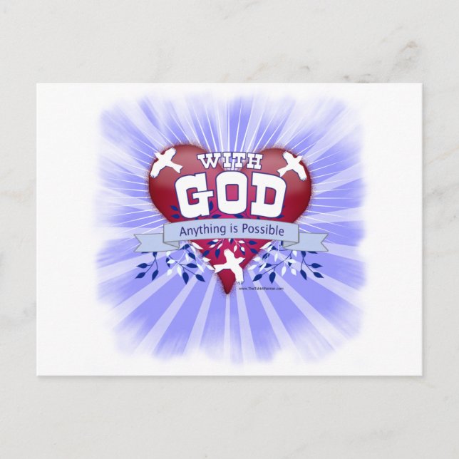 Mit Gott ist alles möglich Postkarte (Vorderseite)