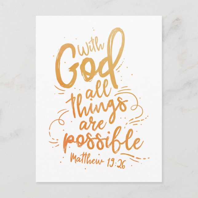 Mit Gott ist alles möglich Postkarte (Vorderseite)