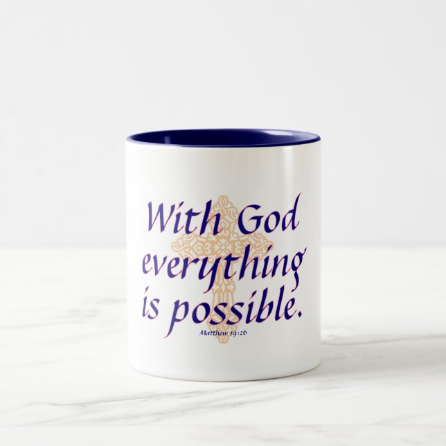 Mit Gott ist alles möglich - Tasse (Mittel)