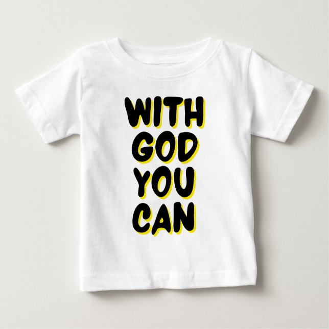 Mit Gott kann man auf Glauben setzen Baby T-shirt (Vorderseite)