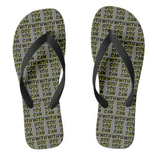 Mit Gott kann man auf Graue Basis aufbauende Unise Flip Flops