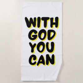 Mit Gott kann man ein Strandhandtuch auf Basis des