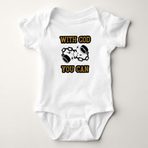Mit Gott kannst du den Glauben stärken Baby Strampler