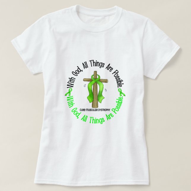 MIT GOTT-KREUZ Muskeldystrophie-T-Shirts u. T-Shirt (Design vorne)