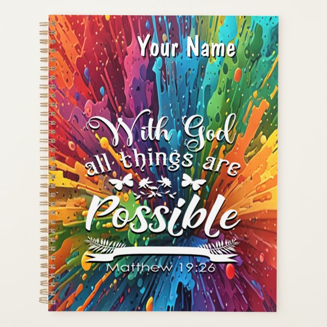 Mit Gott Matthew 19-26 Planer (Vorderseite)