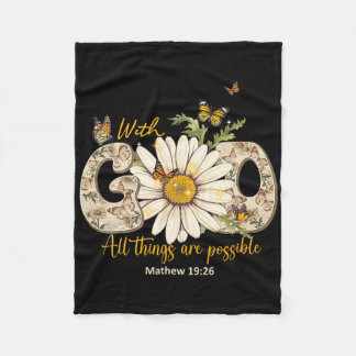 Mit Gott sind alle Dinge möglich Christlichen Frau Fleecedecke