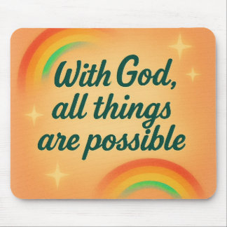 mit Gott sind alle Dinge möglich christlicher Glau Mousepad