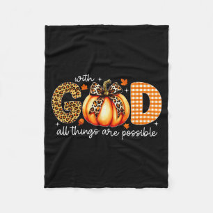 Mit Gott sind alle Dinge möglich Fall Christlich T Fleecedecke