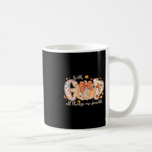 Mit Gott sind alle Dinge möglich Kürbis Thanksgivi Kaffeetasse