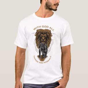 Mit Gott sind alle Dinge möglich Matthew 19:26 Fai T-Shirt