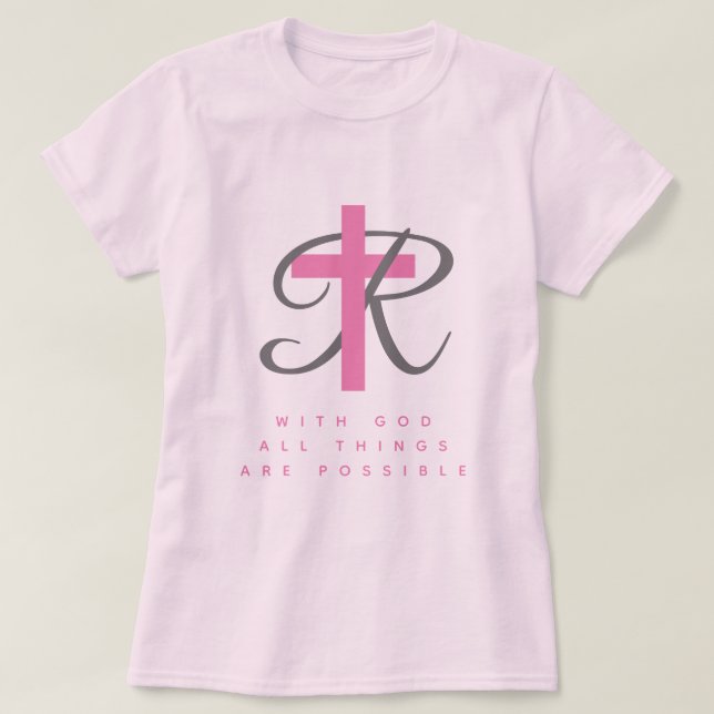 Mit Gott sind alle Dinge möglich religiöse im Shir T-Shirt (Design vorne)