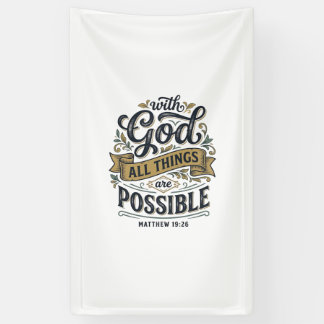 Mit Gott sind alle Dinge möglich Vintage-Christen Banner