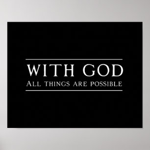 Mit Gott sind alle Sachen möglich Poster