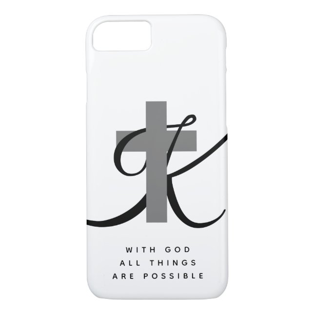 Mit Gott sind alle Sachen mögliches christliches Case-Mate iPhone Hülle (Rückseite)